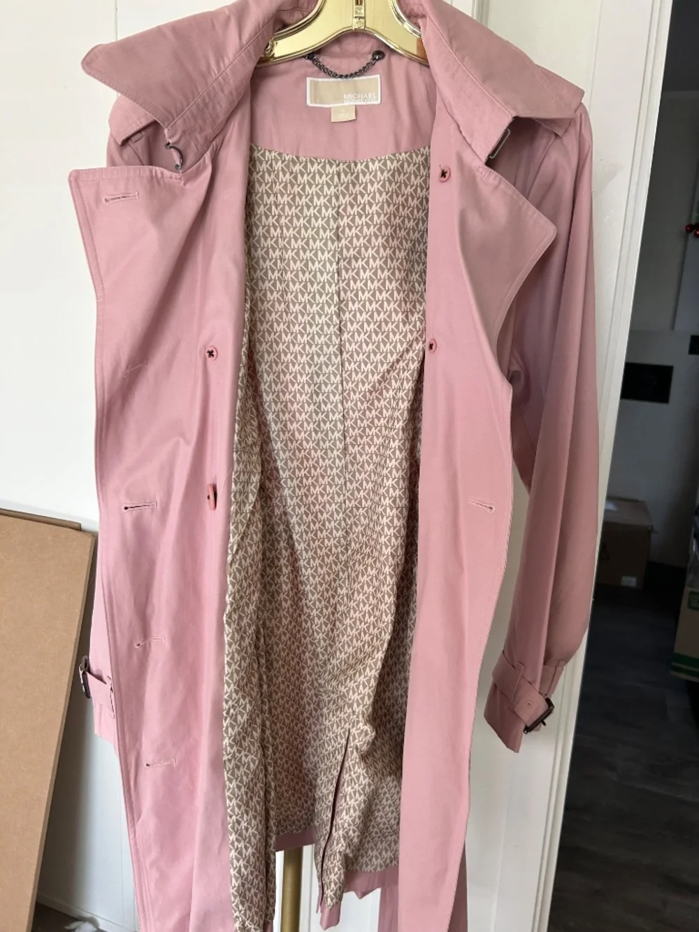 Michael Kors Trench Coat, Womens XL, Pink NWOT